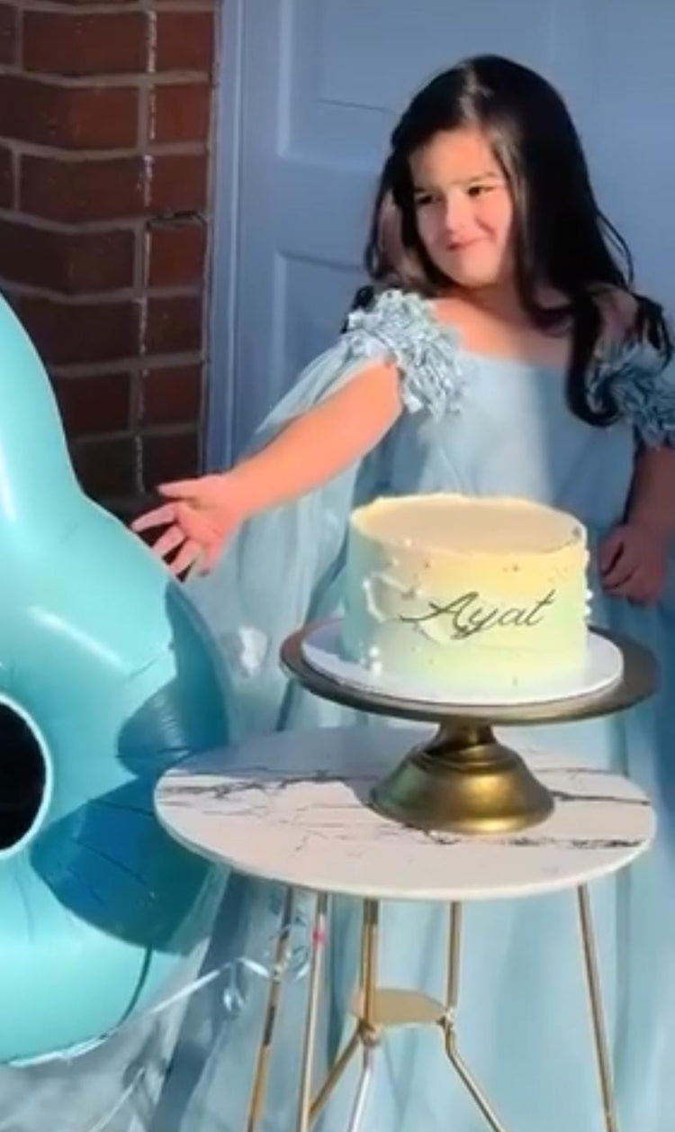 Hayat briar rose dress (GREYISH BLUE)