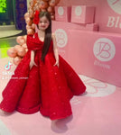 Ball Gown Sequin Red