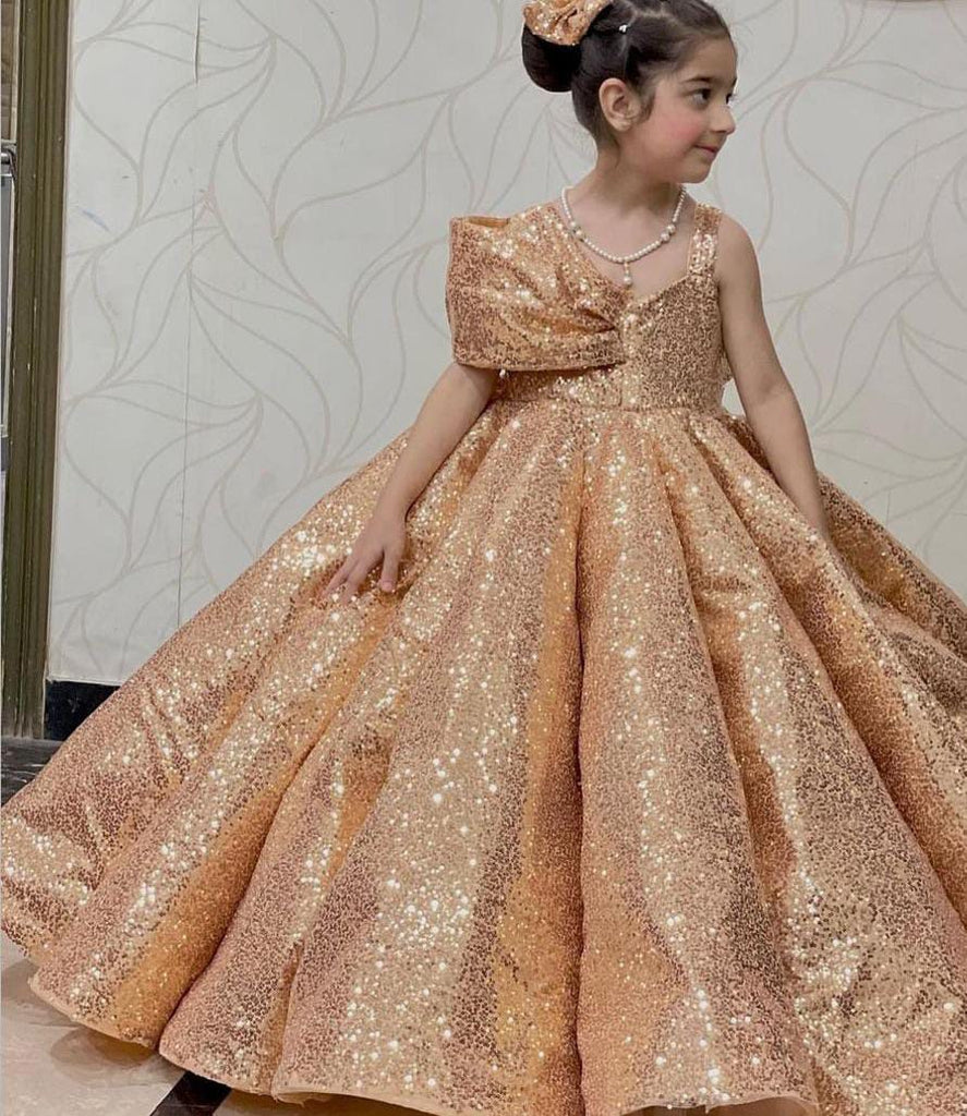 Ball Gown Sequin Golden