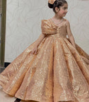 Ball Gown Sequin Golden