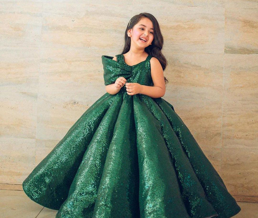 Ball Gown Sequin Green