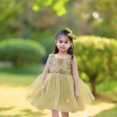 Pistachio flora winx frock