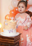 Hiba Peach Long Tail Dress