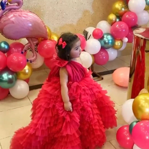 Aizal Birthday Dress Shocking Pink