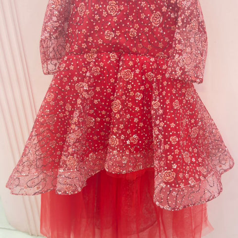 PINWHEEL GALAXY FROCK (red)