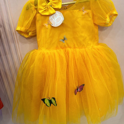 Yellow Butterfly Frock