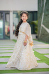 The white gagan lehenga set