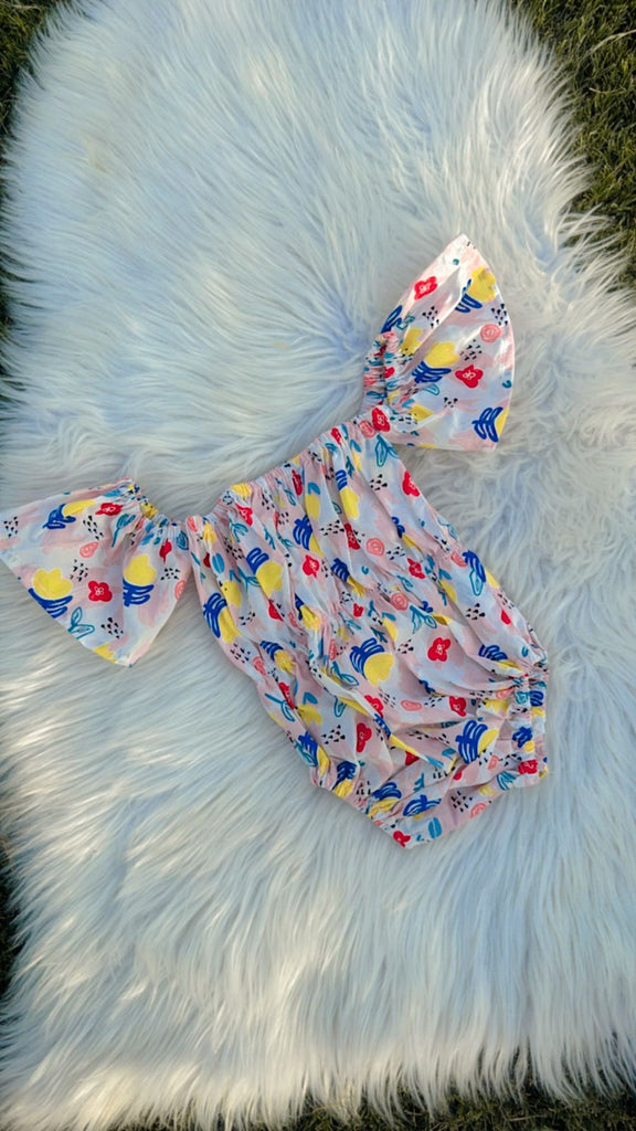 Lemon rose romper