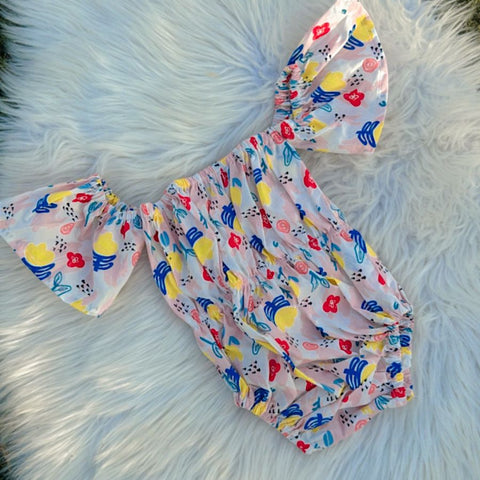 Lemon rose romper