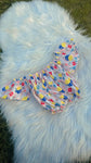 Yellow white funky top