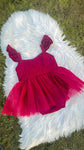 Wobbly dress maroon