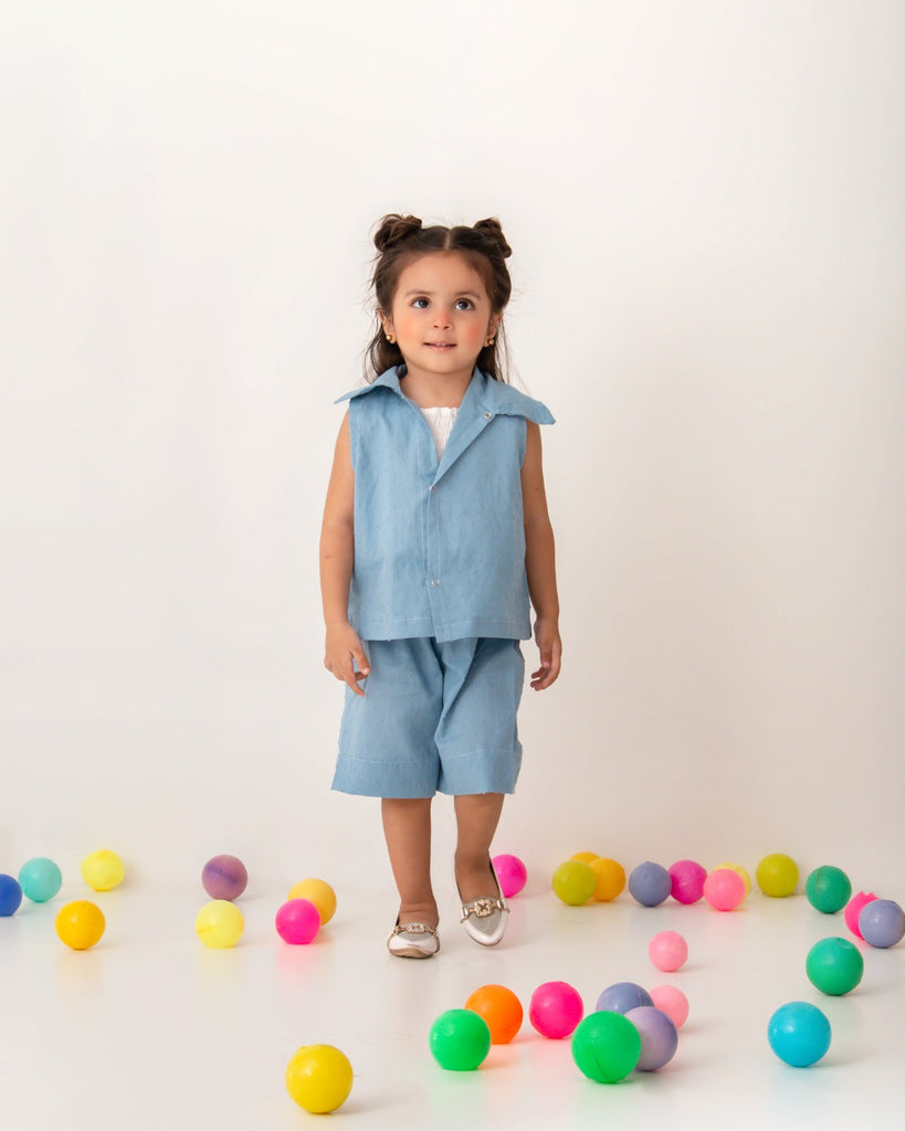 Blue Skies Breeze Shorts Set