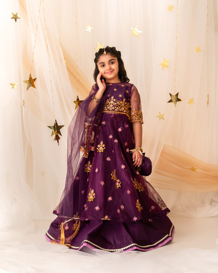 Namal lehnga set (plum) ec26