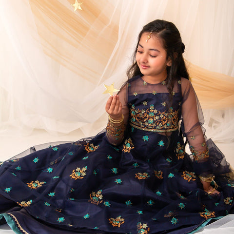 Namal lehnga set (navy blue) ec26