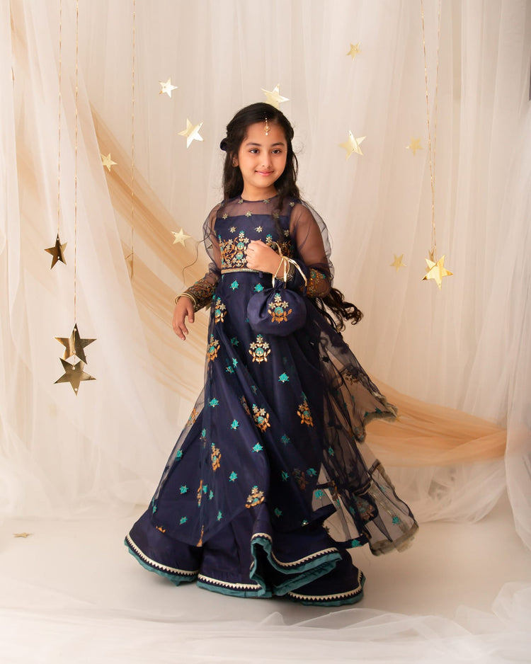 Namal lehnga set (navy blue) ec26