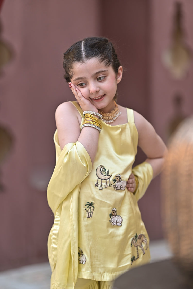 Lemon bakra eid gharara set
