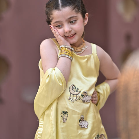 Lemon bakra eid gharara set