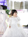Swan white lace gown