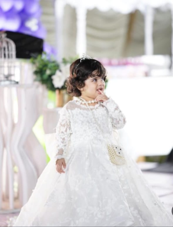 Swan white lace gown