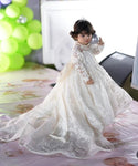Swan white lace gown