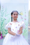 The flutter White gown