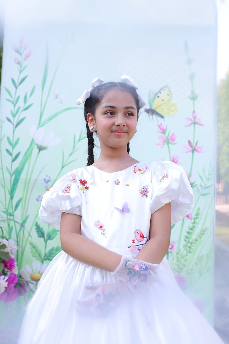 The flutter White gown