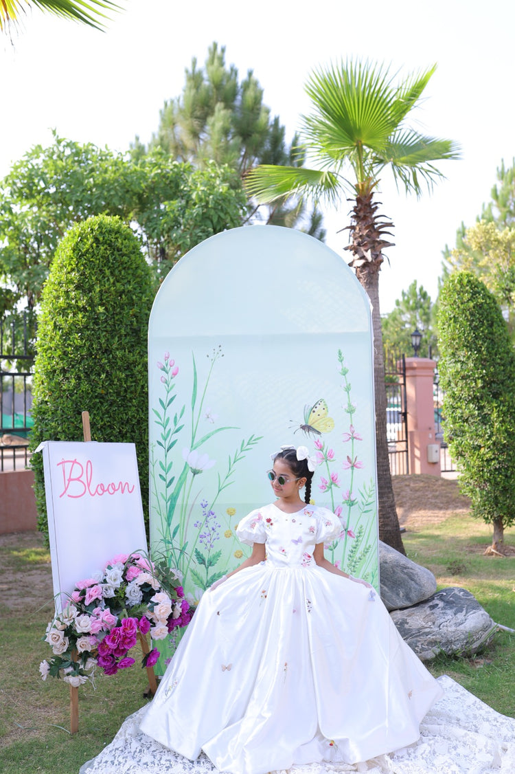 The flutter White gown