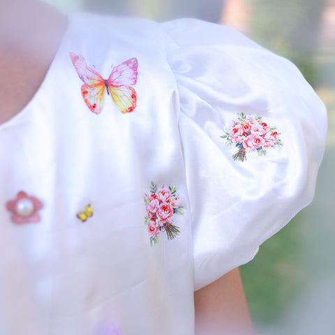 The flutter White gown