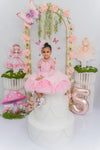 Mahnoor's pink lace dress