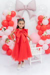 Mahnoor's Red bow dress