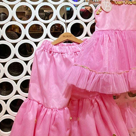 Dilfaraib Gharara Set(Pink)