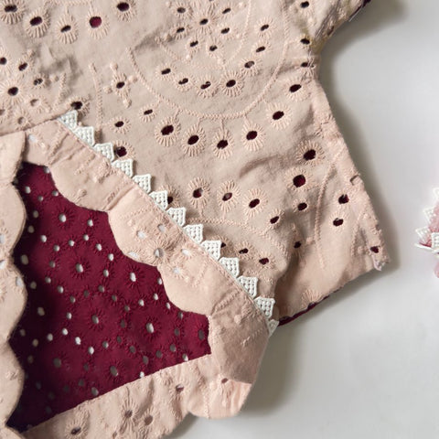 Baran chicknkari maroon set