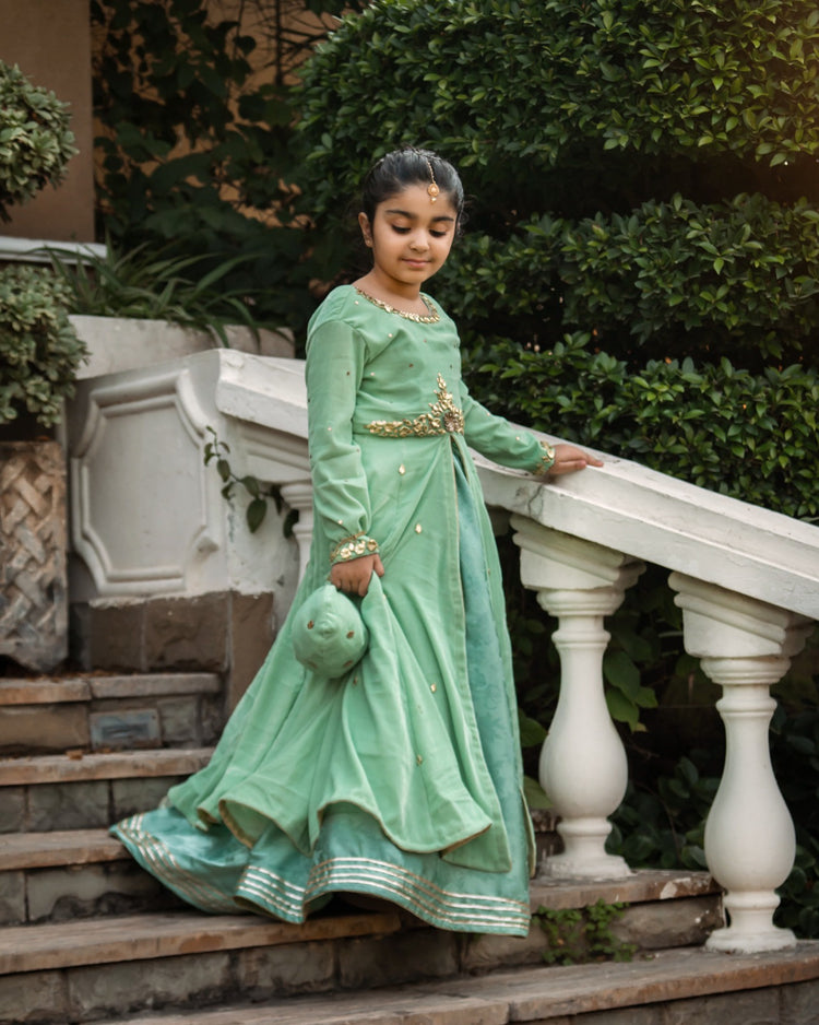 The aramish velvet lehenga