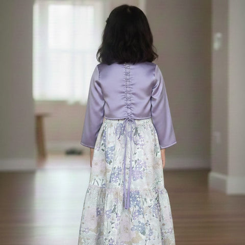 lilac flower lehenga set