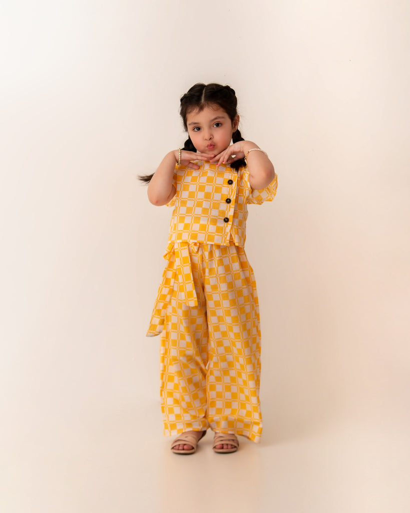Plaid yellow set